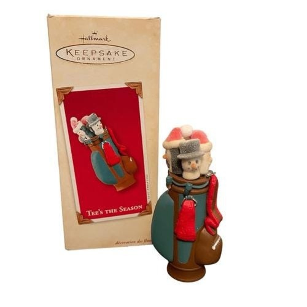 Hallmark Keepsake Ornament 2002 Tees The Season Golf Bag Snowmen Bob Siedler